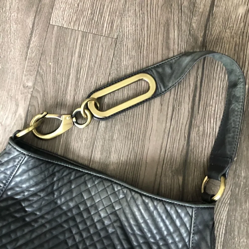 CYNTHIA ROWLEY large clip strap Leather Quilted Bag